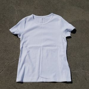 LAND'S END White Tshirt Crew Neck Medium